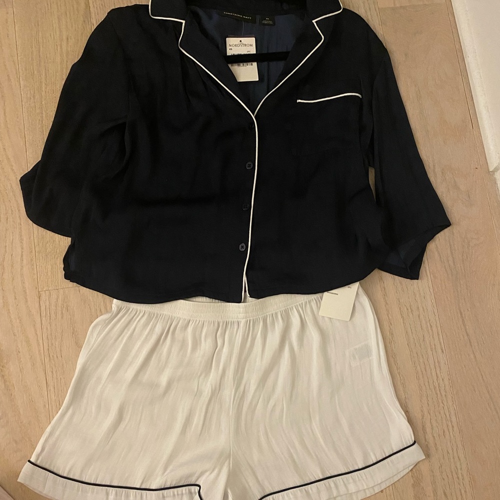 NWT Something Navy Pajama Set